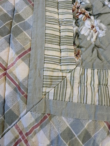 Vtg Waverly Quilt Coverlet Sham Set Full Size Garden Room Floral Magnolia Cotton - Picture 17 of 24