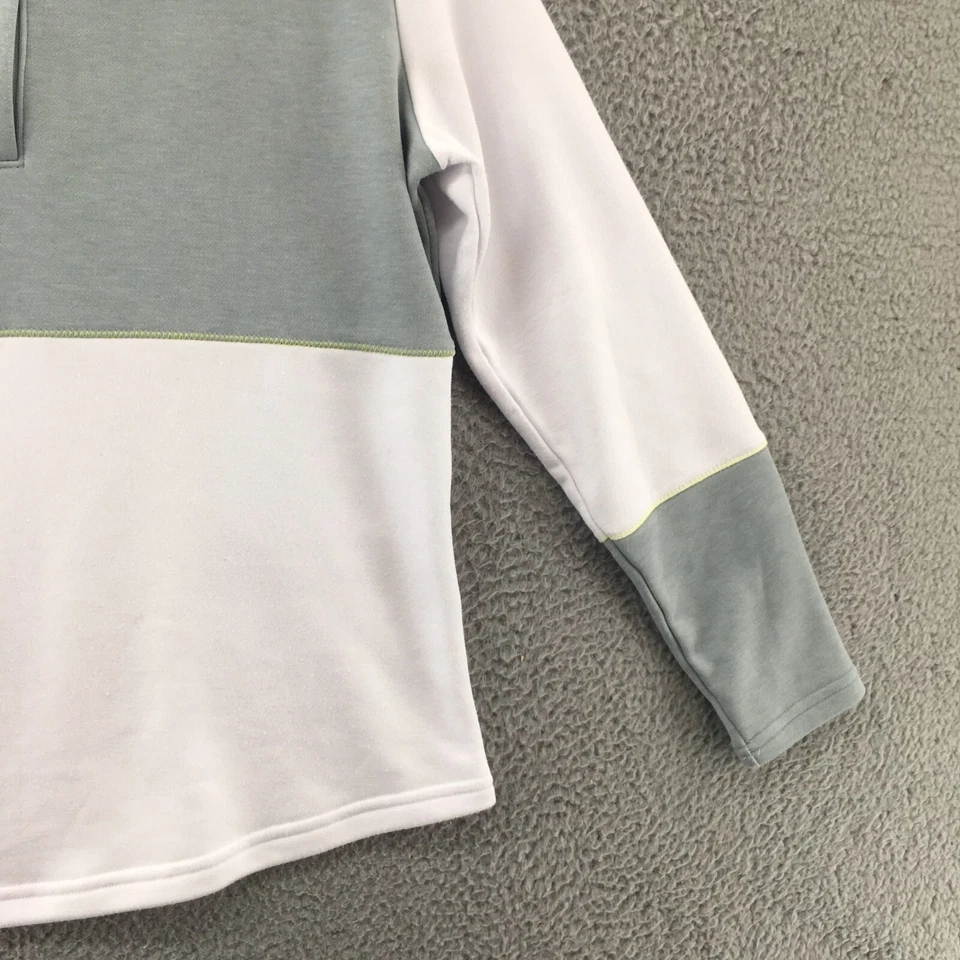 FootJoy Heather Block Media Cremallera Capa Media Sudaderas Mujer M Blanco Gris Pullover Foto 3 de 4