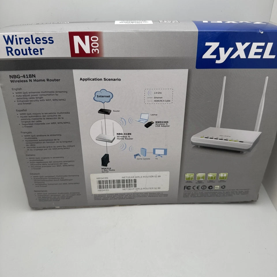 ZyXEL NBG-418N 300 Mbps 4-Port 10/100 Wireless N 300 - Image 4 of 4