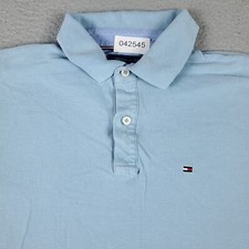 Tommy Hilfiger Polo Shirt Mens Medium Blue Casual Short Sleeve