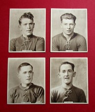B.A.T  4 LARGE 1938 REAL PHOTO CIGARETTE CARDS  GUERNSEY FOOTBALLERS 62-63-64-65