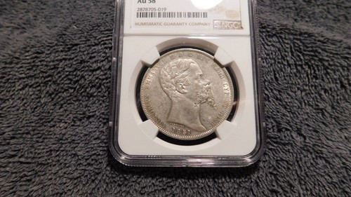 Italy Sardinia 1851 P 5 Lire Anchor NGC AU58 POP 2/3 CAT $2,600 MS60 Lustrous! - Picture 2 of 9