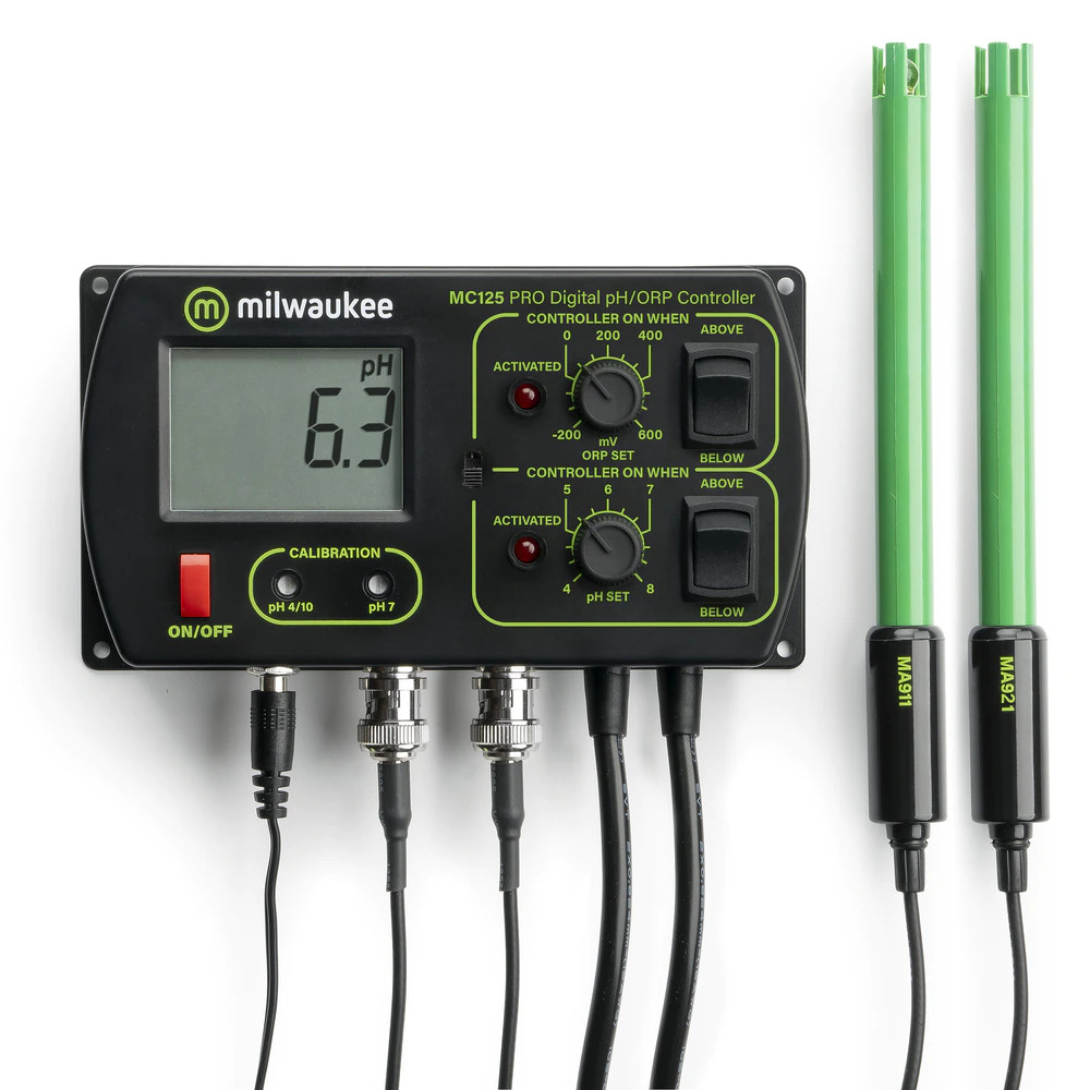 Regolatore/regolatore pH & Redox ORP 2 in 1 Milwaukee MC125 per acquario, piscina, laghetto