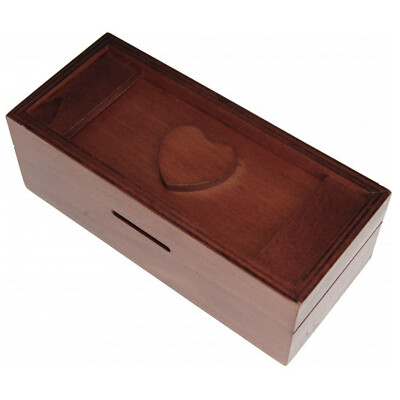 Secret Opening Box - Heart Bank - Level 7 - Puzzle Master - Wooden Puzzle Box