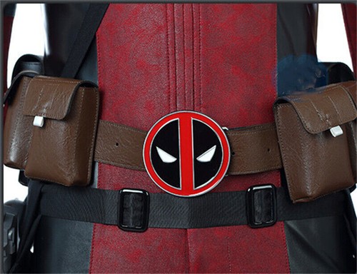 Deadpool Wade Winston Wilson Cosplay Costume Men Outfit Jumpsuit  Shoes Mask Set - Bild 7 von 9