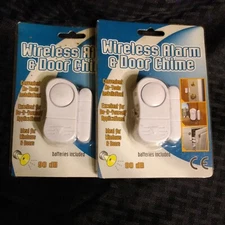 2 New Hampton Wireless Home Security Alarm and Door Chime Battery operated