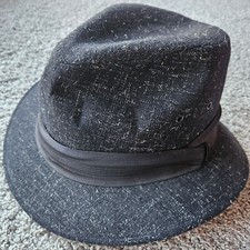 Botany 500 Mens Size Large Gray Wool Vintage USA Made Fedora Hat