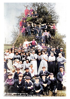 ptc6843 - Yorks - Cleckheaton's 1911 Coronation Bonfire at Scholes - print 6x4 