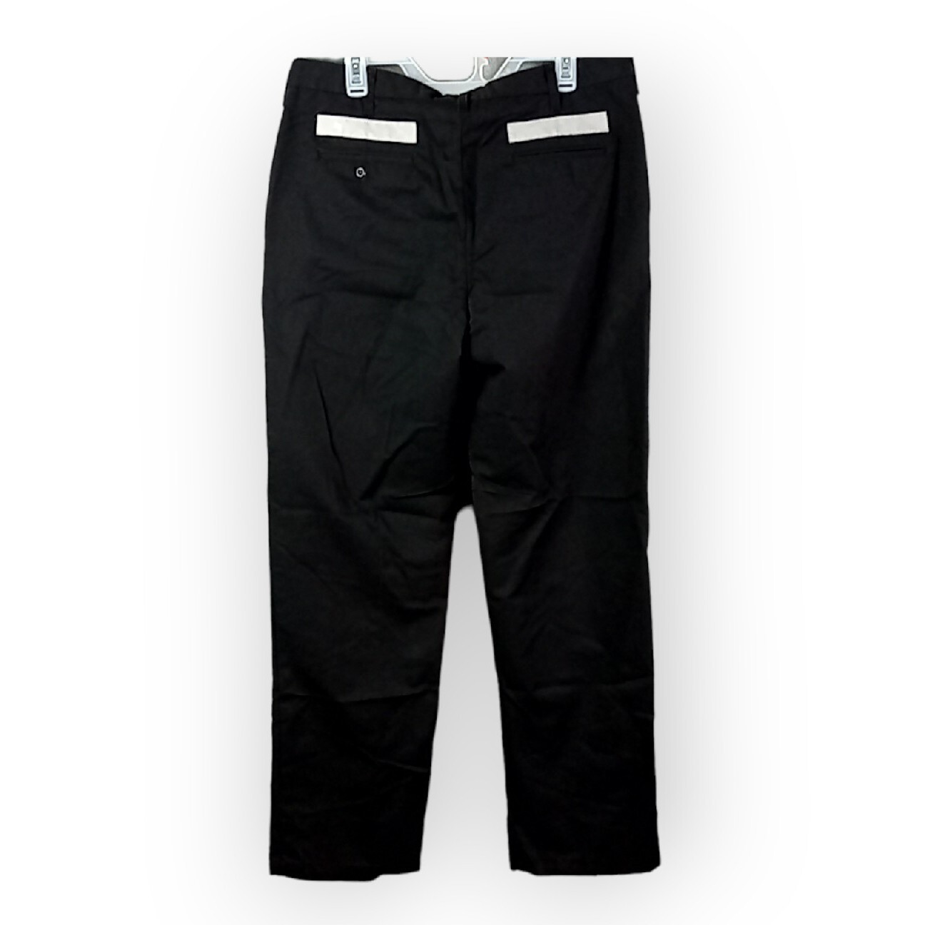 WearGuard Mens Pants Black 36x34 Reflective Stripe Flat Front Uniform