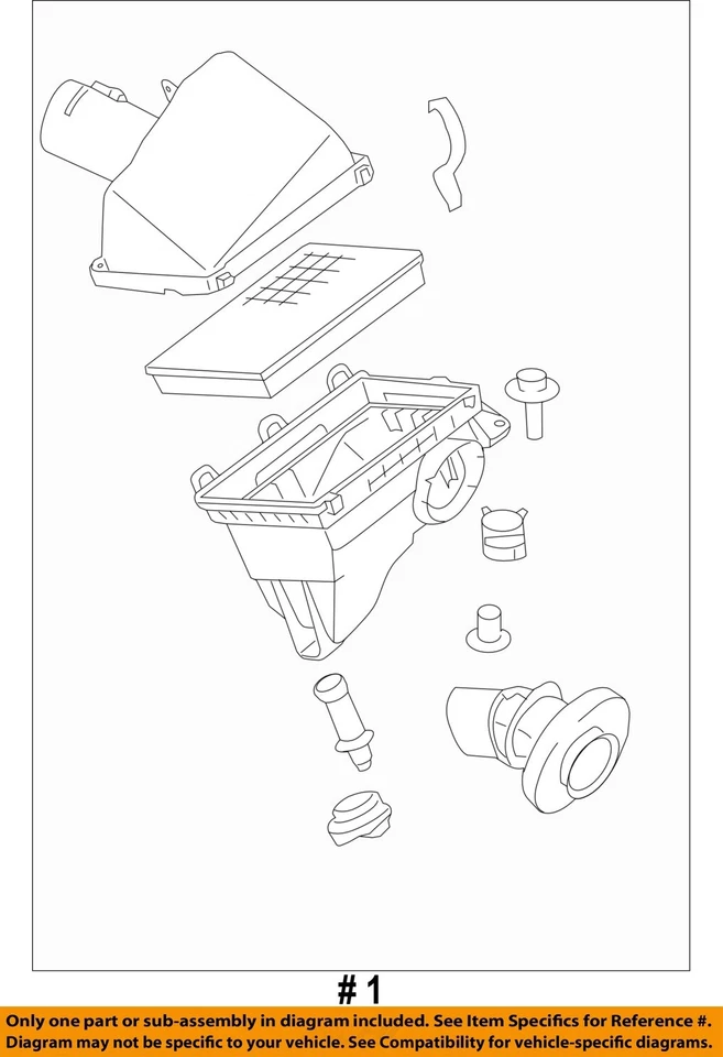 Conjunto de limpador de ar usado serve: 2009 Nissan Frontier 6 cilindros 4.0 grau A - Imagem 4 de 4