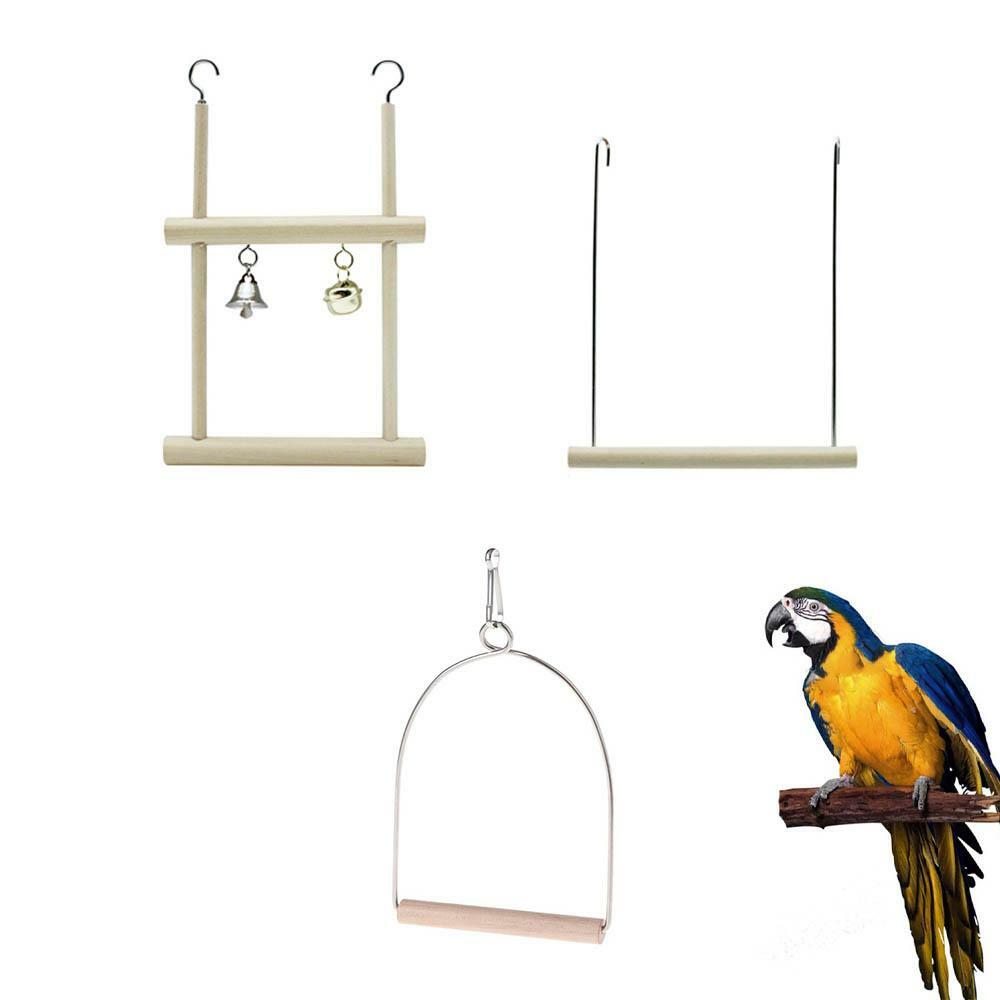 Illustration of Parrot Bird Cage With Swinging Toys For Small Birds