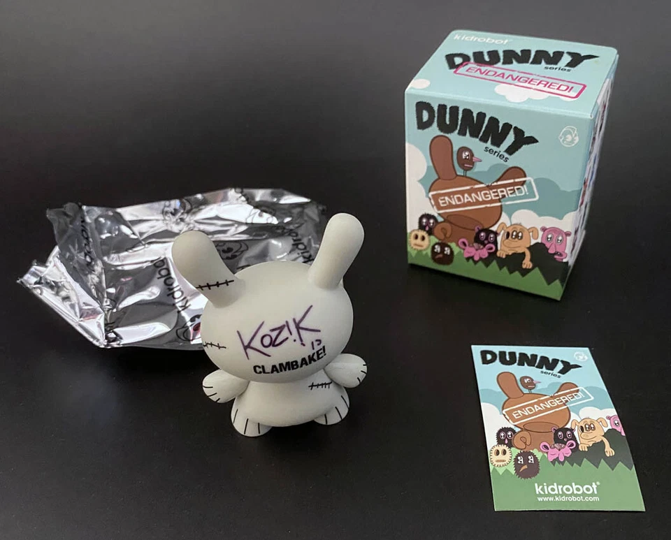 Frank Kozik SIGNED Autographed 2009 3" Kidrobot Endangered Dunny Series Walrus - Image 2 of 3