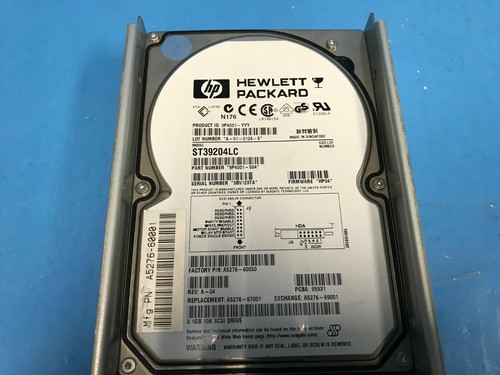 HP A5276A 9GB 10K U2 SCSI Drive A5276-60050 A5276-67001 A5276-69001 - Picture 2 of 3