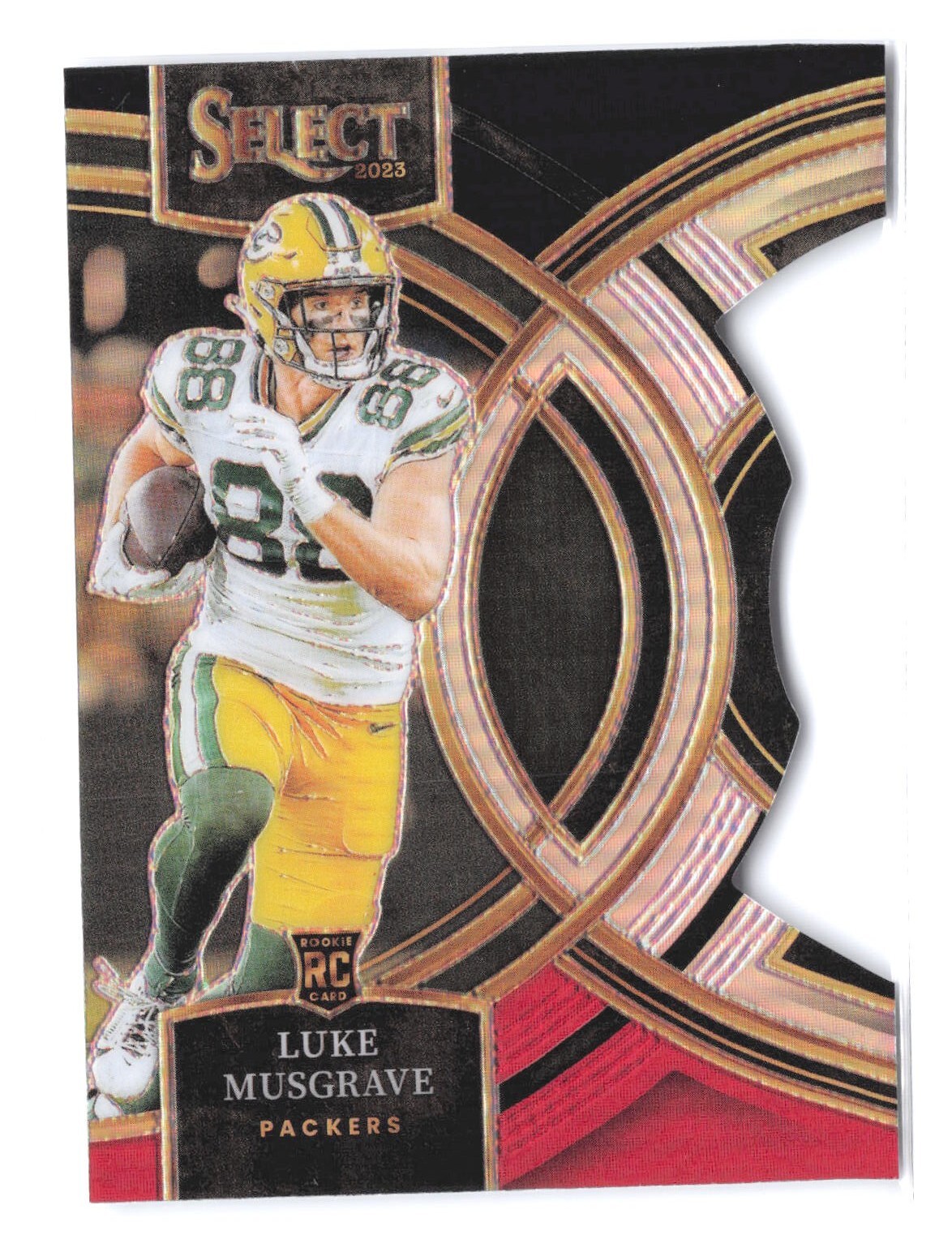 2023 Panini Select Premier Level #166 Luke Musgrave RC Black & Red Prizm Die-Cut