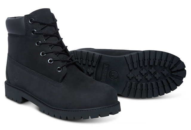 girls black timberland boots