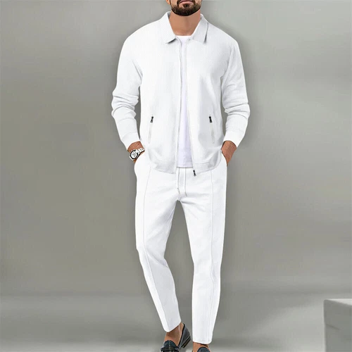 Herren 2 Teiliges Trainingsanzug Set Langarm Jacke und Hose Jogginganzug Outfits Anzug - Bild 6 von 22