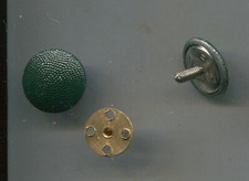 Schraubknopf: Schwarz gek&ouml;rnt  17mm mit Mutter 1 St&uuml;ck  (5)