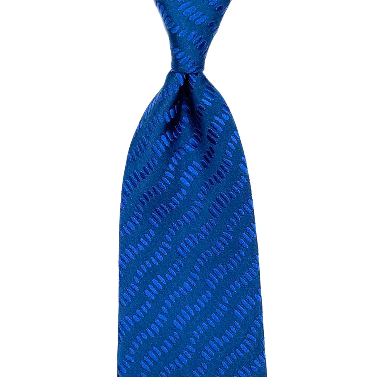 Charvet Place Vendome Blue Tie - 2 Tone Blue Geom… - image 3