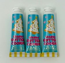 3 BATH  BODY WORKS WARM BUTTER COOKIE HAND CREAM LOTION TRAVEL 1OZ SHEA BUTTER