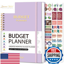 2025-2026 Undated Budget Planner Monthly Expense Tracker Bill Organizer Lavender