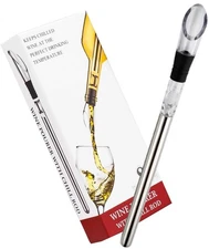 Wine Chiller Stick Small Wine Cooler 3-in-1 Stainless Steel Wine Bottle Coole...