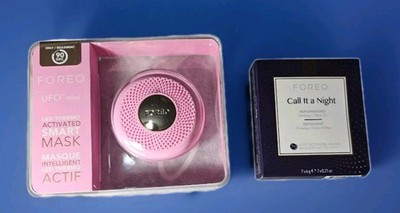 FOREO UFO Mini LED  Smart Face Mask Treatment Device Pearl Pink NEW + 7x Masks