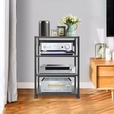 Supporto per componenti multimediali audio video TV a 4 ripiani apparecchiature AV armadio stereo
