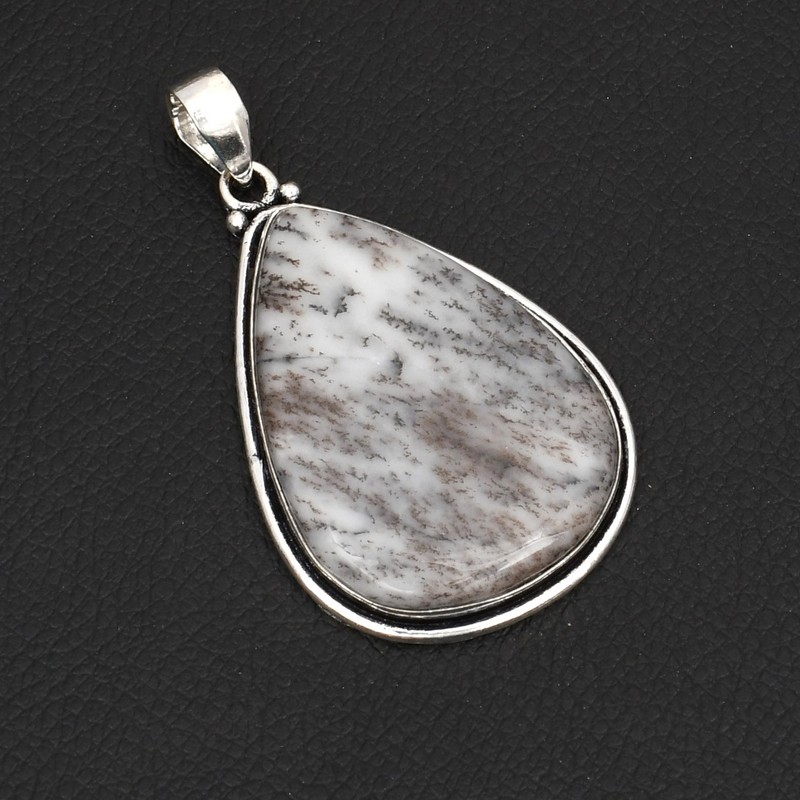 Dendrite Opal Gemstone Ethnic Handmade Pendant Jewelry Gift 2.36" AP-48986