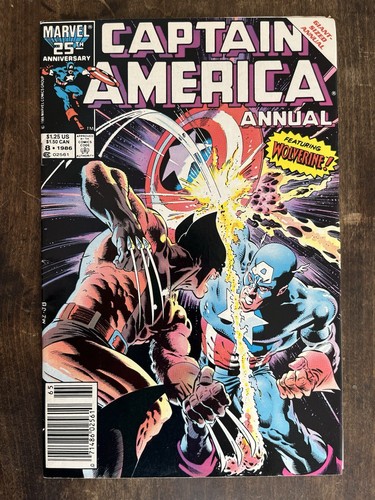 Captain America Annual 8 1986 Wolverine Newsstand - Picture 1 of 21