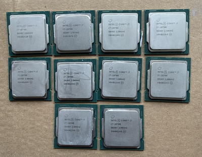 Lot of 10 Intel i7-10700 CPU Processors   2.90GHz  SRH6Y