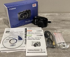 Canon PowerShot SX110 IS 9.0MP Digital Camera Black w/ Box, AV Cords, Manual -
