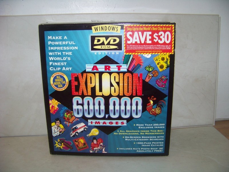 NEW NOVA DEVELOPMENT ART EXPLOSION 600,000 IMAGES ON 2 DVD ROM EDITION SEALED