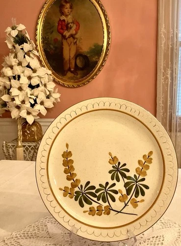 Stangl Pottery Golden Blossom Large Round Platter Vintage Retired 12.25” USA