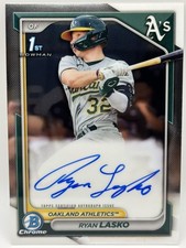 2024 1st Bowman Chrome Ryan Lasko Auto Oakland Athletics