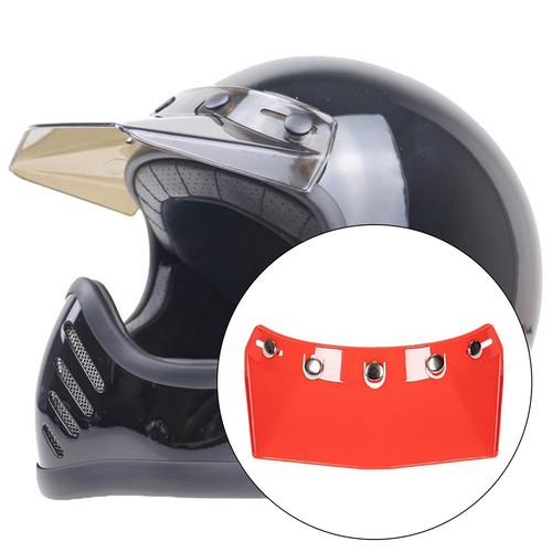 Helmet Visor Peak Protector 5-snap Universal Vintage Open Face Replacement ] - Foto 19 di 25