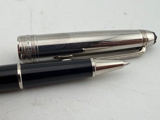 Lovely Vintage Montblanc Meisterstuck Classic Steel & Black Doue Rollerball Pen