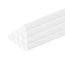 10 Pcs White Plastic Rods 3 x 250mm ABS Round Stick Round Solid Bar DIY Model