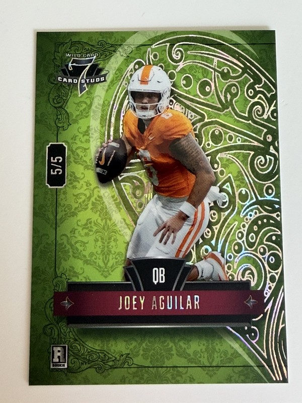 Joey Aguilar - 2026 Wild Card 7 Card Stud - #’d 5/5 - RC Rookie