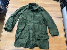 Schwedische Feldjacke M59  Gr. c44 s gr&uuml;n Armeejacke Parka Jagd Vintage Milit&auml;r