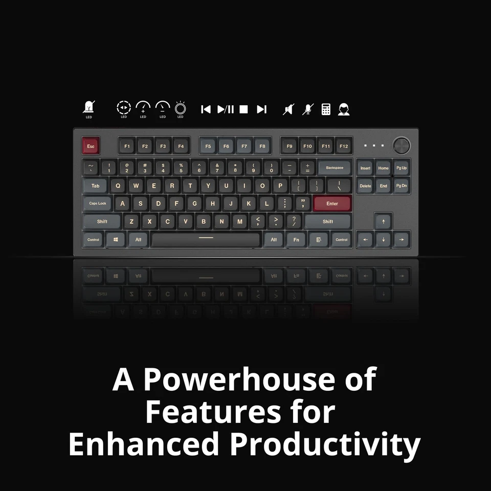 MKey TKL Mechanical Gaming Keyboard: Customizable RGB LED, Premium MDA Profil... - Image 2 of 4