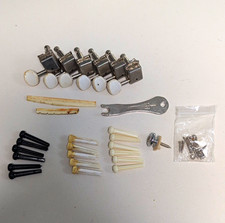 Genuine Fender Sonoran Acoustic Guitar Tuners Chrome White 6 Inline + Parts