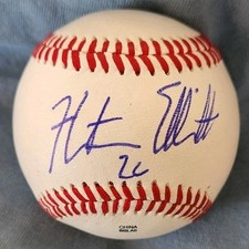 HUNTER ELLIOTT OLE MISS REBELS SIGNED/AUTOGRAPH RAWLINGS FSOLB1X BASEBALL W/COA
