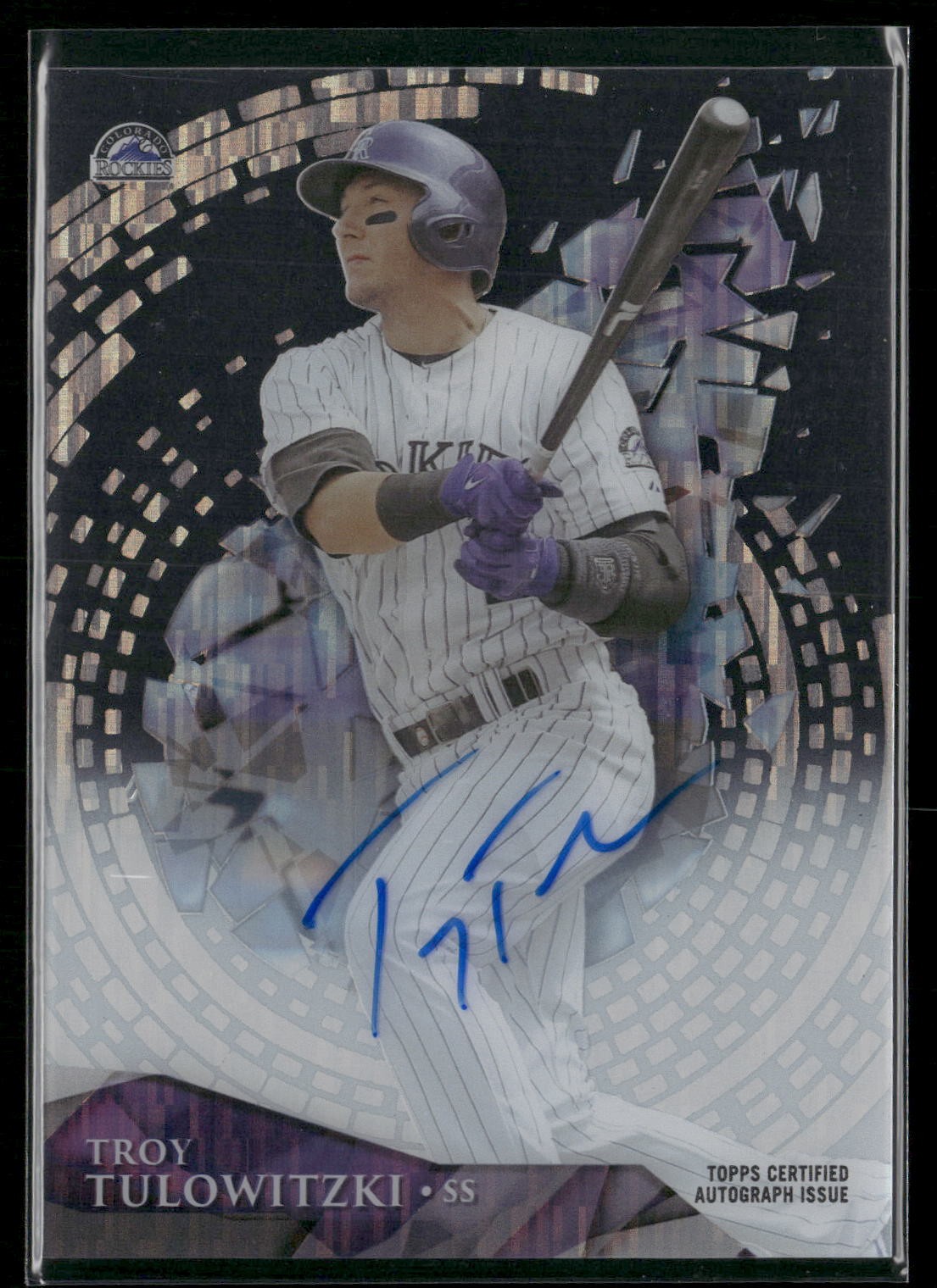 2014 Topps High Tek #HT-TT Troy Tulowitzki Ice Diffractor/50 Auto