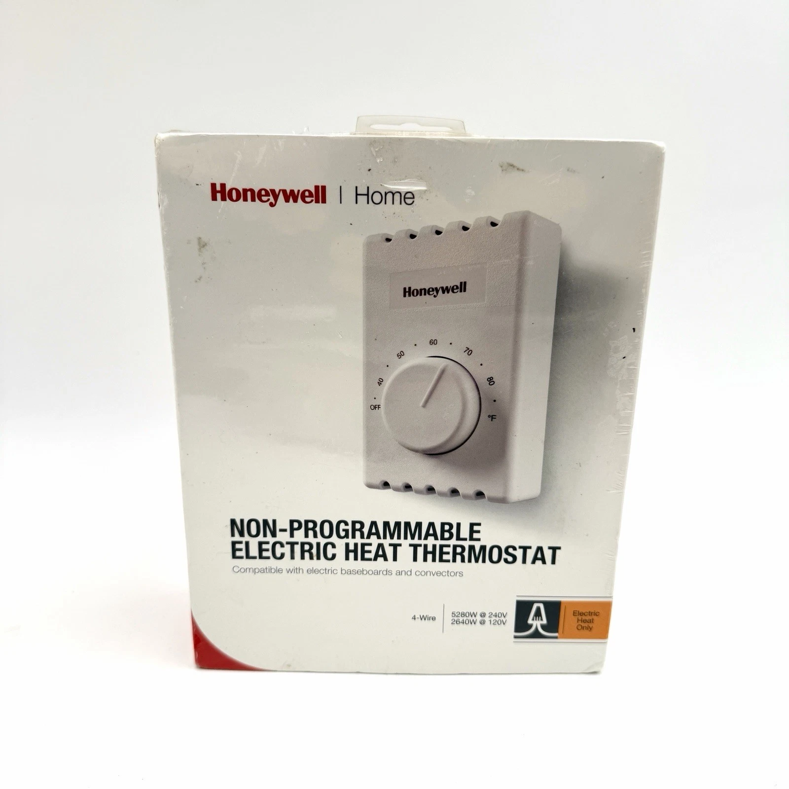 Honeywell Thermostat Wall Mount White CT410B1017/E1 Electric Heat Thermostat New