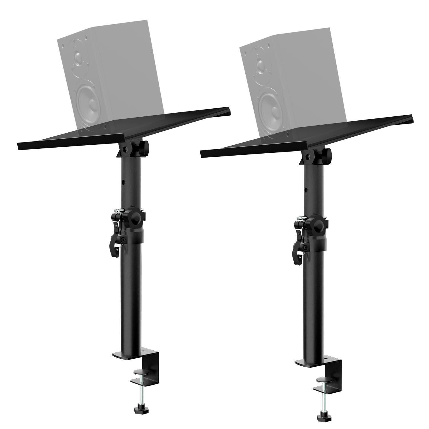 Studio Monitor Stands Pair Height and Tilt Adjustable,Desktop Speaker Stands ...