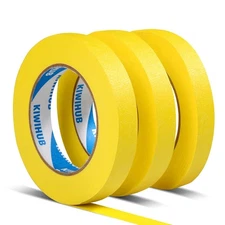 Yellow Painter's Tape,0.7" x 60 Yards x 3 Rolls (180 0.7, 60 yards, 
