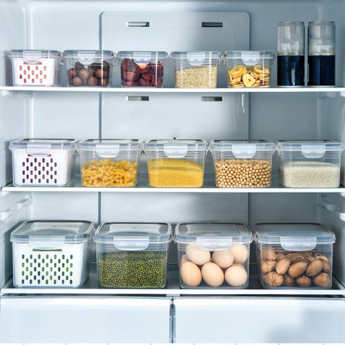3pcs Drain Storage Basket Box Transparent Leakproof Food Storage Containers W - Picture 10 of 19