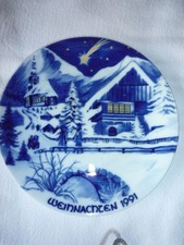 Porzellanteller " Bergweihnacht " von 1991 (Kronester Bavaria)
