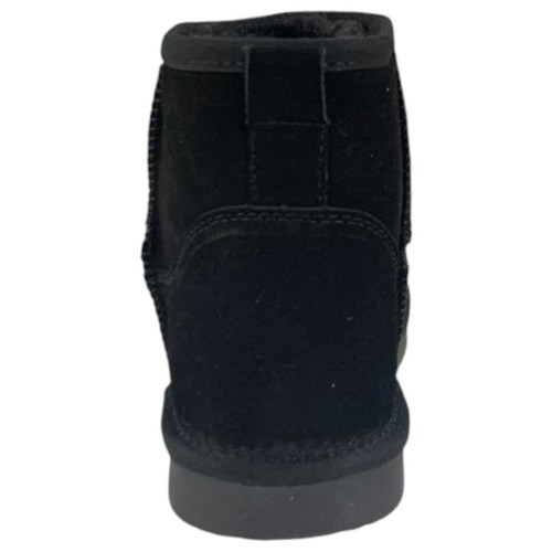 Mens Grosby Juneau Black Boot Slippers Casual Slip On Shoes - Picture 7 of 9