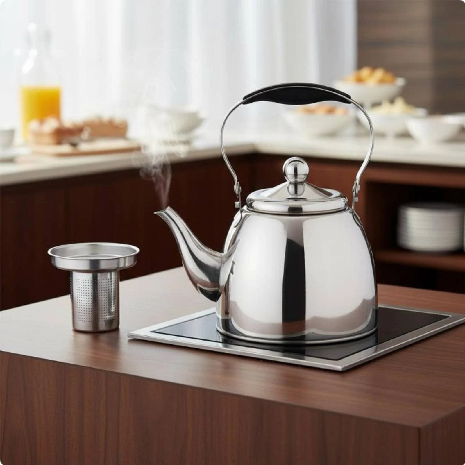 Stainless Steel Teapot with Infuser for Outdoor, Camping
Opens in a new window or tab